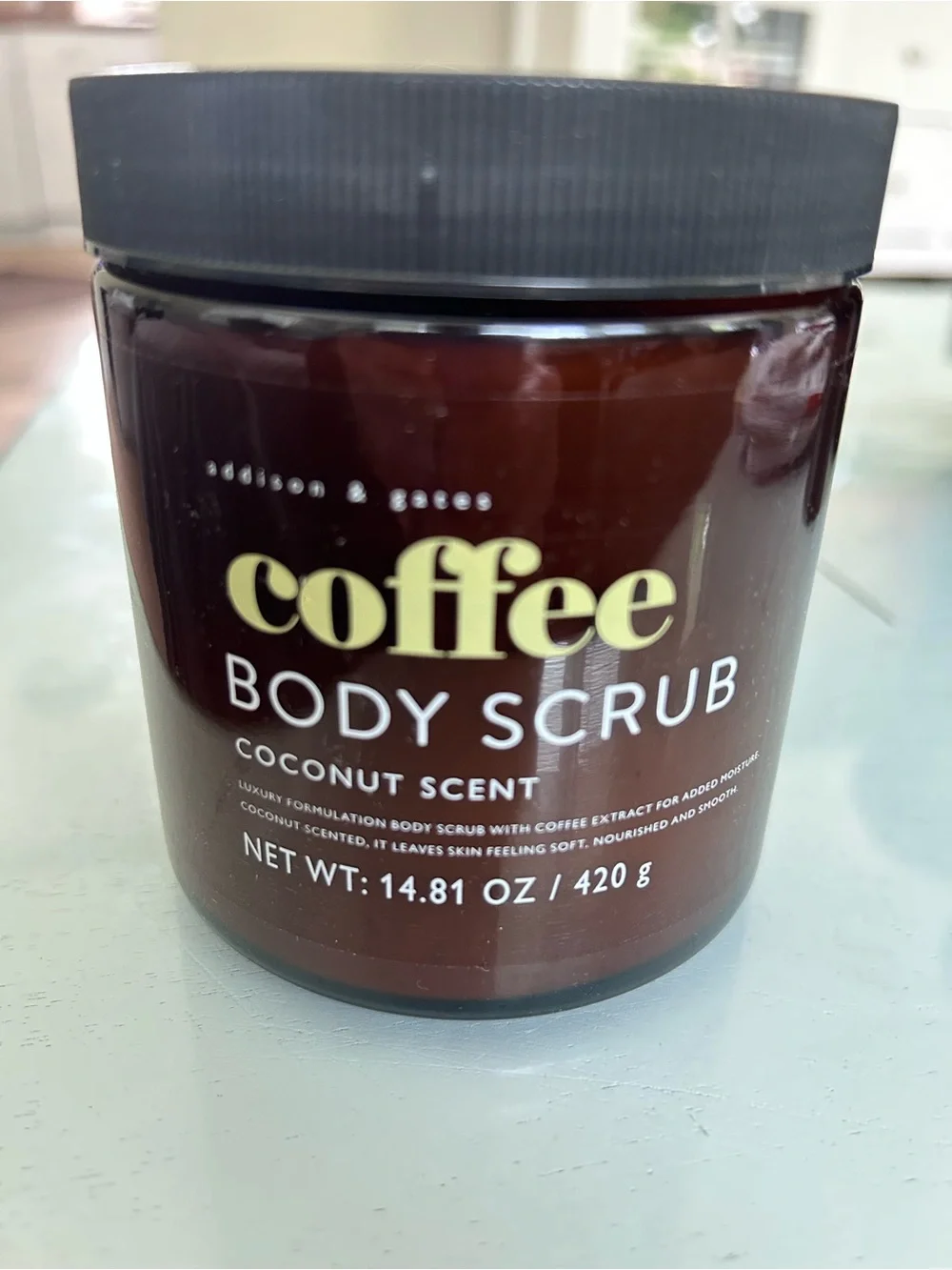 NEW - addison & gates - Coffee Body Scrub - Coconut Scent